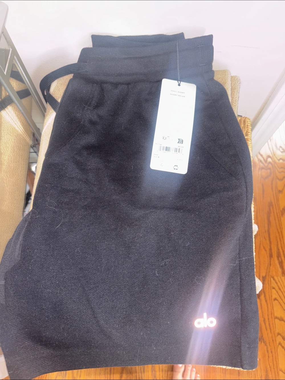 Alo Black Drawstring shorts NEW